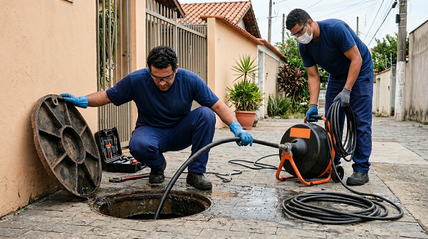 Desentupimento de esgoto em Mogi das Cruzes-SP