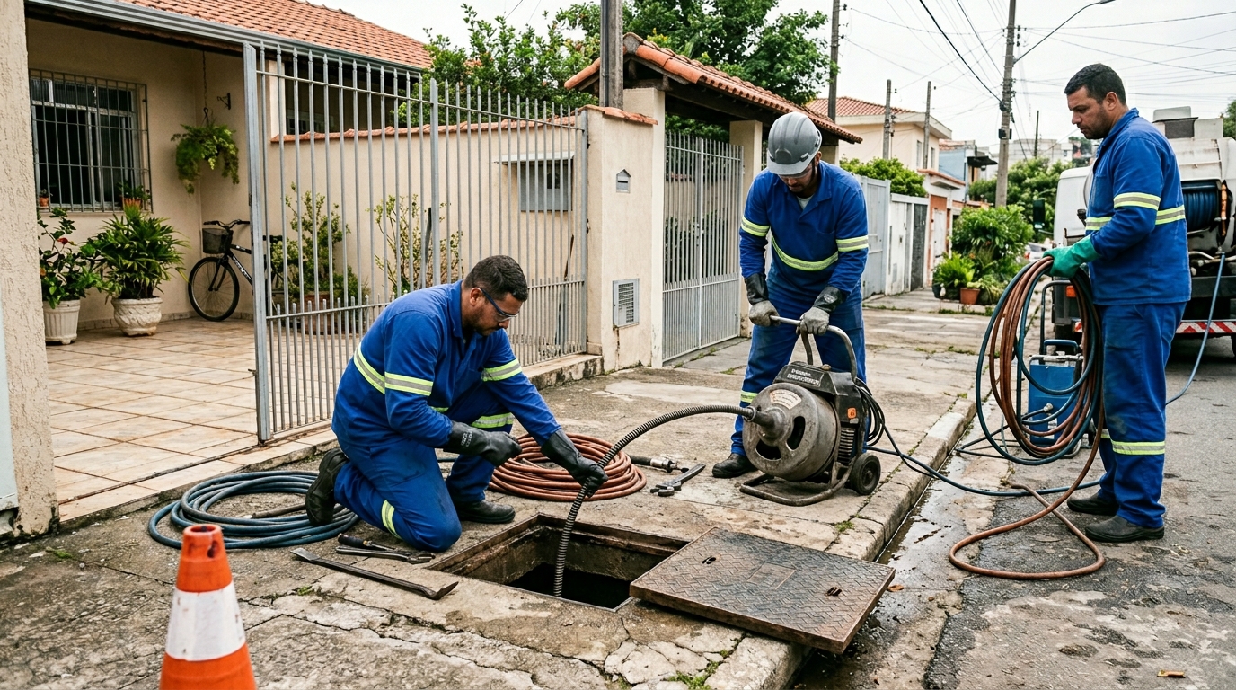 Desentupimento de esgoto em Mogi das Cruzes-SP