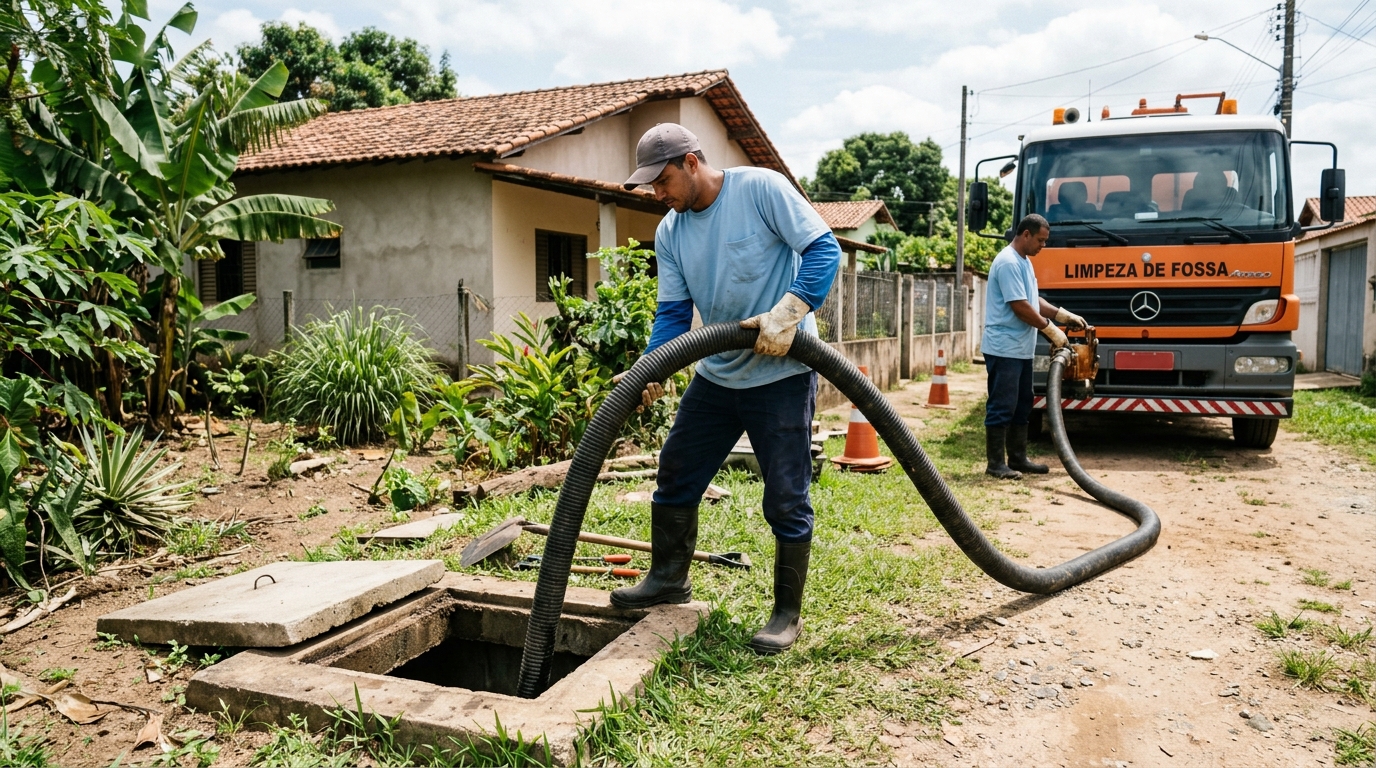 Higienização de fossa residencial em Mogi das Cruzes-SP